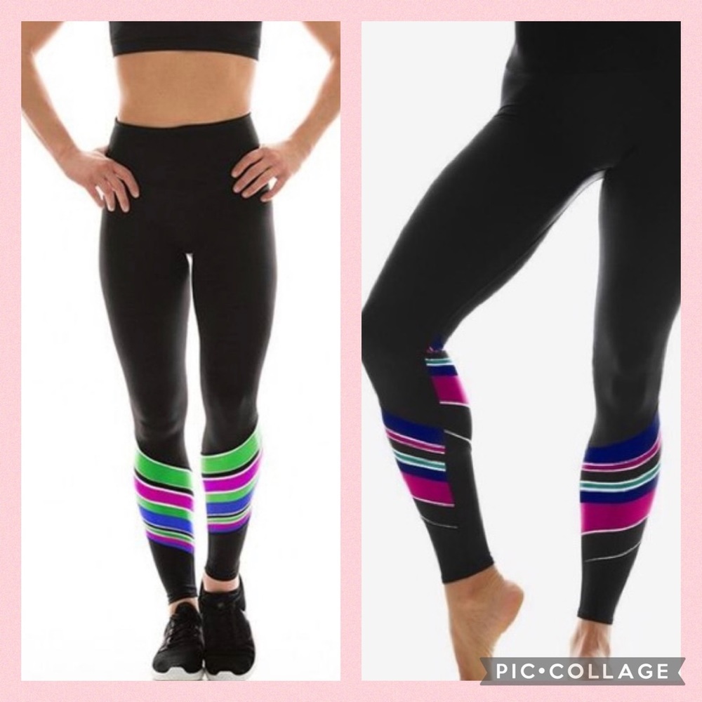 K-DEER + Peloton Striped High Waisted Legging